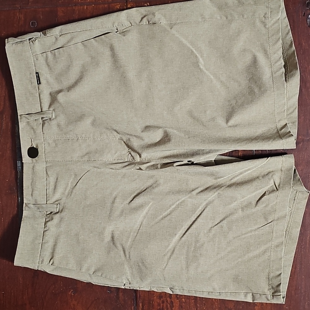 Hurley Men's Khaki Flat Front Shorts